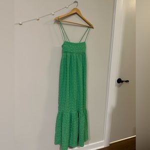 Green Zara maxi dress, size L. New with tags.